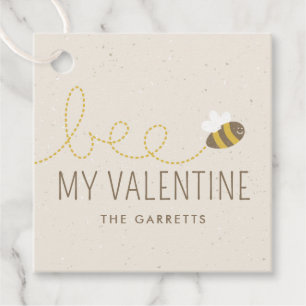 Bee Mijn Valentijn Kind Holiday Gift Label - Beige