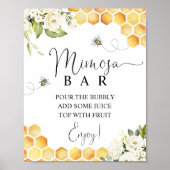 Bee Mimosa Bar Poster (Voorkant)