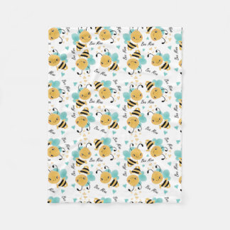 Bee Mine Bumblebeenpatroon Fleece Deken