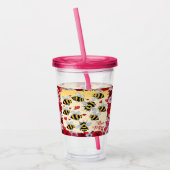 Bee Mine Floral Love Lijst Acryl Drinkbeker (Links)
