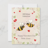 BEE Mine la Saint-Valentin !  Carte de vacances po (Devant)