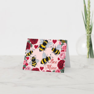 Bee Mine Love Buzz Design Feestdagen Kaart