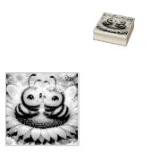 BEE Mine Sunflower Rubberstempel (Gestempeld)