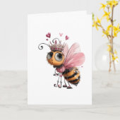 Bee Mine Valentine Card Kaart (Gele Bloem)