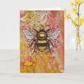 'Bee Mine' Wenskaart Kaart (Gele Bloem)