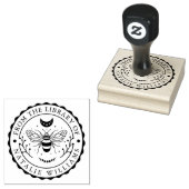 Bee Moon Floral uit de bibliotheek van Rubberstempel (Gestempeld)