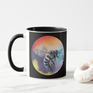 Bee mug. Beautiful colourful bumblebee  Mok