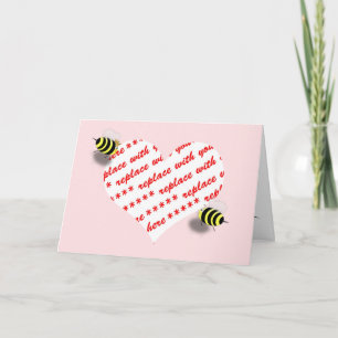 "Bee My Valentijn" Foto Lijst Feestdagen Kaart
