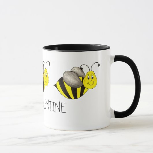 Bee My Valentine Bumblebee Valentine's Day Mug (Droite)