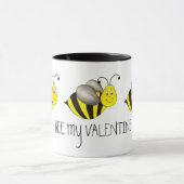 Bee My Valentine Bumblebee Valentine's Day Mug (Centre)