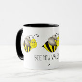 Bee My Valentine Bumblebee Valentine's Day Mug (Devant gauche)