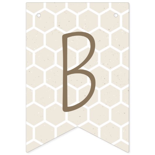 Bee My Valentine Bunting drapeaux - Beige (Premier drapeau)