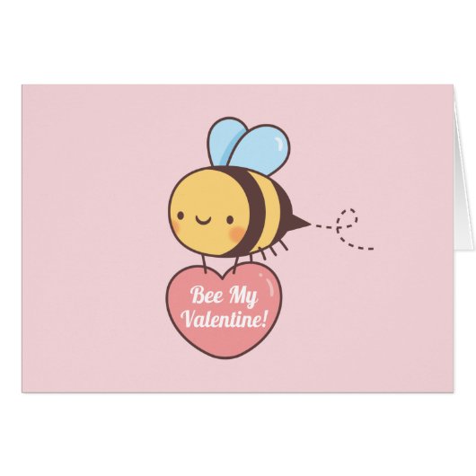 Bee My Valentine Cute Love Pun (Devant horizontal)