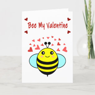 Bee My Valentine - Jolie carte de la Saint-Valenti