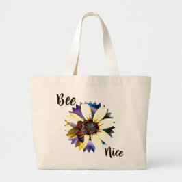 Bee Nice Large Tote Bag