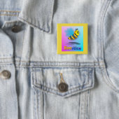 Bee Nice - Square Button (In situ)