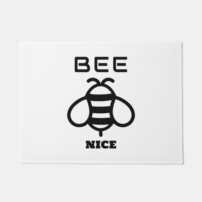 Bee Nice with Minimal Design Deurmat (Voorkant)