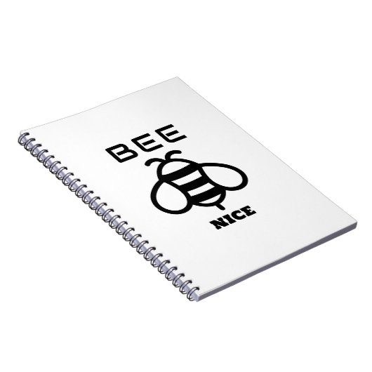 Bee Nice with Minimal Design Notitieboek (Rechterzijde)