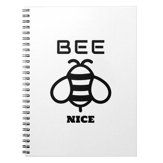 Bee Nice with Minimal Design Notitieboek (Voorkant)