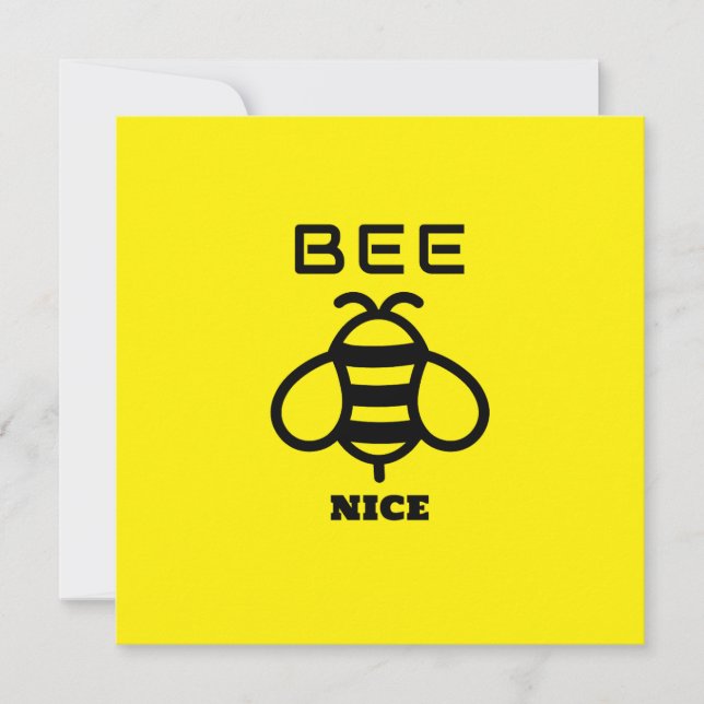 Bee Nice with Yellow Background Design (Voorkant)