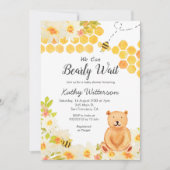Bee Nous pouvons attendre baby shower Invitation (Devant)