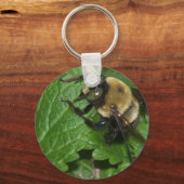 Bee on Lemon Balm Sleutelhanger (Voorkant)