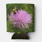 Bee on Thistle Flower Natuur Blikjeskoeler (Achterkant)