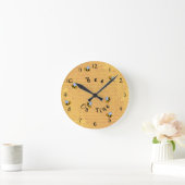 Bee On Time Round Wall Clock Ronde Klok (Huis)