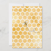 Bee One Honey Bee Floral 1st Birthday Invitation (Dos)
