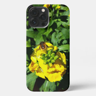 Bee op gele bloemen iPhone 13 pro max hoesje