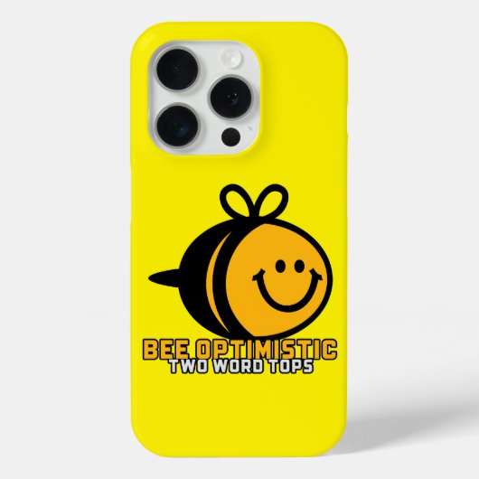 Bee Optimiste T.W.T Bumble Bee Apple Coque (Verso)