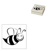 Bee patroon Afdrukrubberen stempel (Gestempeld)