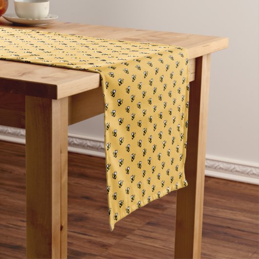 Bee Pattern Tablecloth Korte Tafelloper (Voorbeeld)