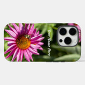 Bee & Pink Coneflower iPhone 16 Pro Case (Achterkant (horizontaal))