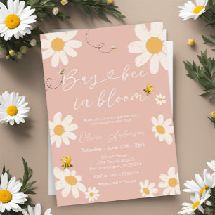 Bee Pink Daisy Schattige Bay Bee Baby shower Kaart