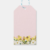 Bee Pink Gold Floral Birthday Hartelijk dank Cadeaulabel (Achterkant)