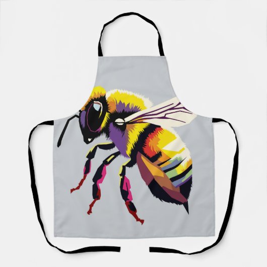 Bee pop kunst schort (Voorkant)