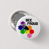 Bee Proud - biseksuele vlag Ronde Button 3,2 Cm (Voorkant /achterkant)