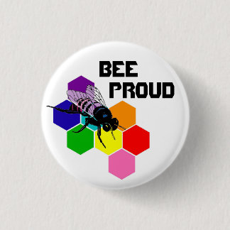 Bee Proud - biseksuele vlag Ronde Button 3,2 Cm