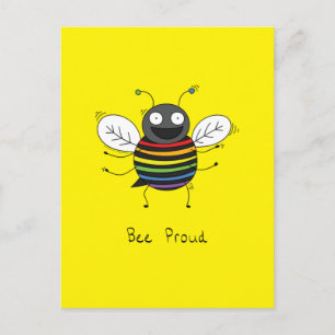 Bee Proud Gay Pride LGBTQ Bee Briefkaart