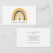Bee Rainbow Business Card Visitekaartje (Voorkant / Achterkant)
