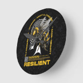 Bee Resilient – Motivational Bee Positivity Design Ronde Klok (Hoek)