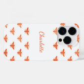 Bee roos gold monogram name script Case-Mate iPhone case (Achterkant (horizontaal))