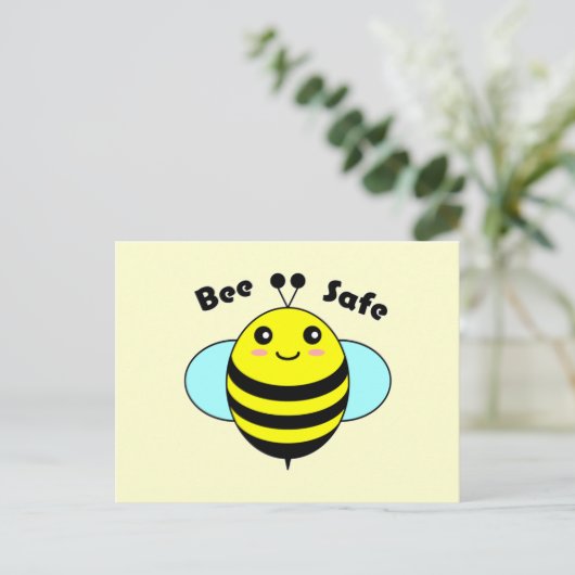 Bee Safe 1 Briefkaart (Staand voorkant)