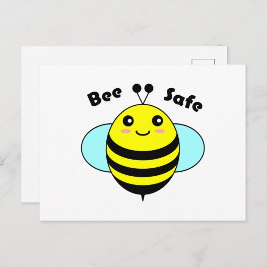 Bee Safe 3 Briefkaart (Voorkant / Achterkant)