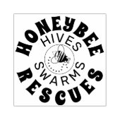 BEE SECOURT personnalisée 2 logo image tampon (Impression)