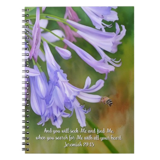 Bee Seeking Nectar Nature Art Prayer Journal Notitieboek (Voorkant)
