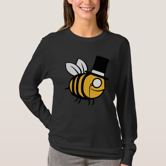 Bee Sir Monocle Glasses Top Hat Rich Gentlemen Bum (Voorkant)
