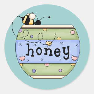 Bee Stealing uit Honey Pot Ronde Sticker