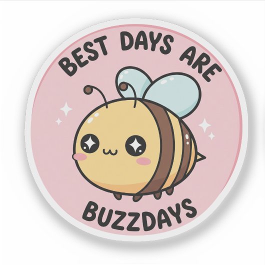 Bee Sticker – Cute Kawaii Bumblebee (Devant)